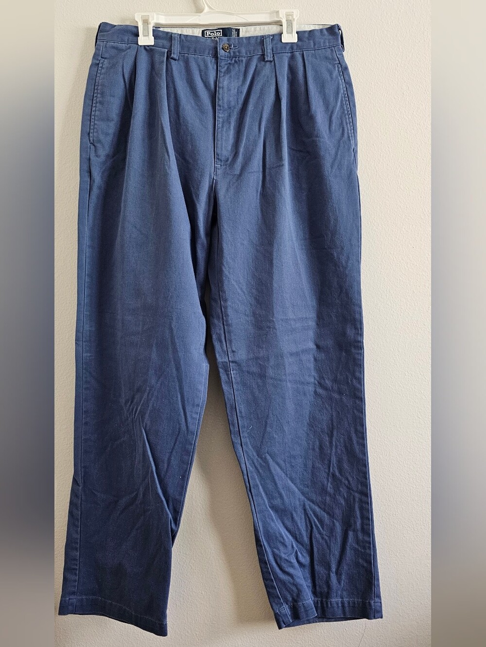 Polo by Ralph Lauren Andrew Pant 100% Cotton Blue Chino Pant 36 x 32